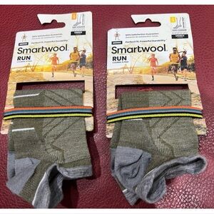 2 Pairs NWT Smartwool low ankle socks, unisex L, men's L (9-11.5) green